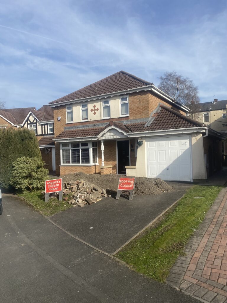 resin driveway ashton under lyne before picture