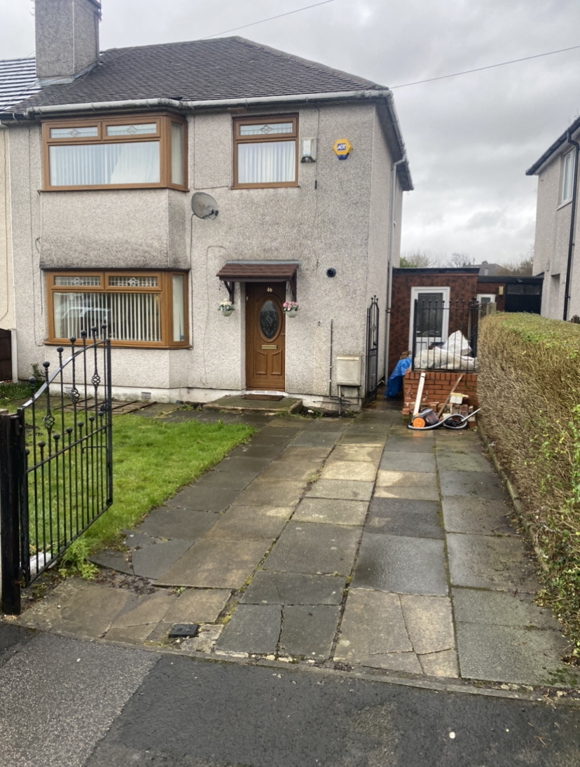 Original driveway before full excavation and Aurora resin installation in Ashton-under-Lyne
