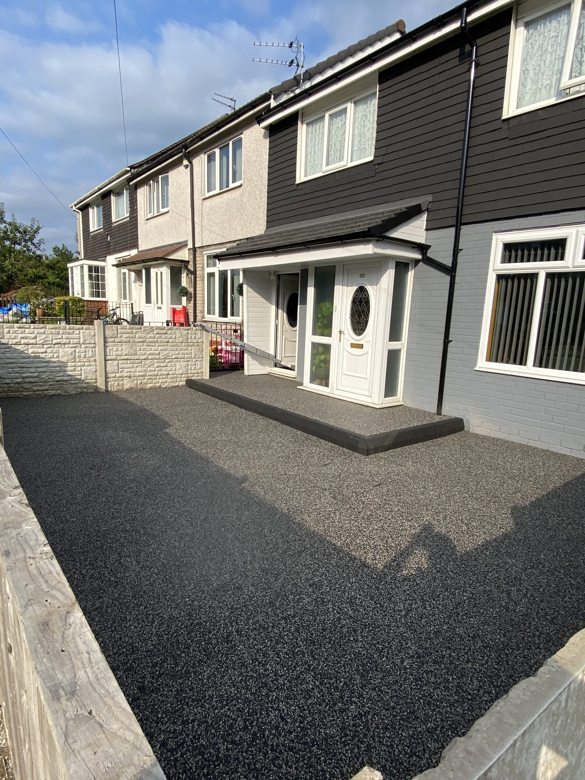 Harlequin resin front garden transformation in Hattersley, Hyde completed by Solid Ground