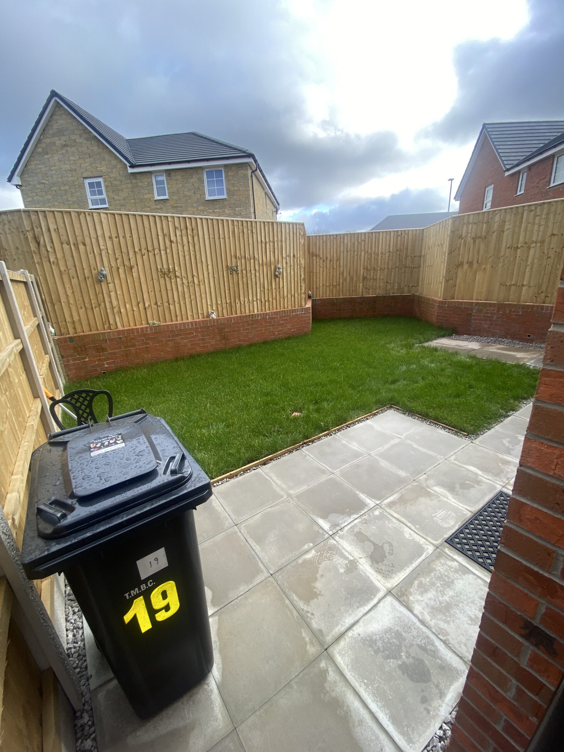Ground preparation during full rip out for resin patio installation in Hattersley Hyde