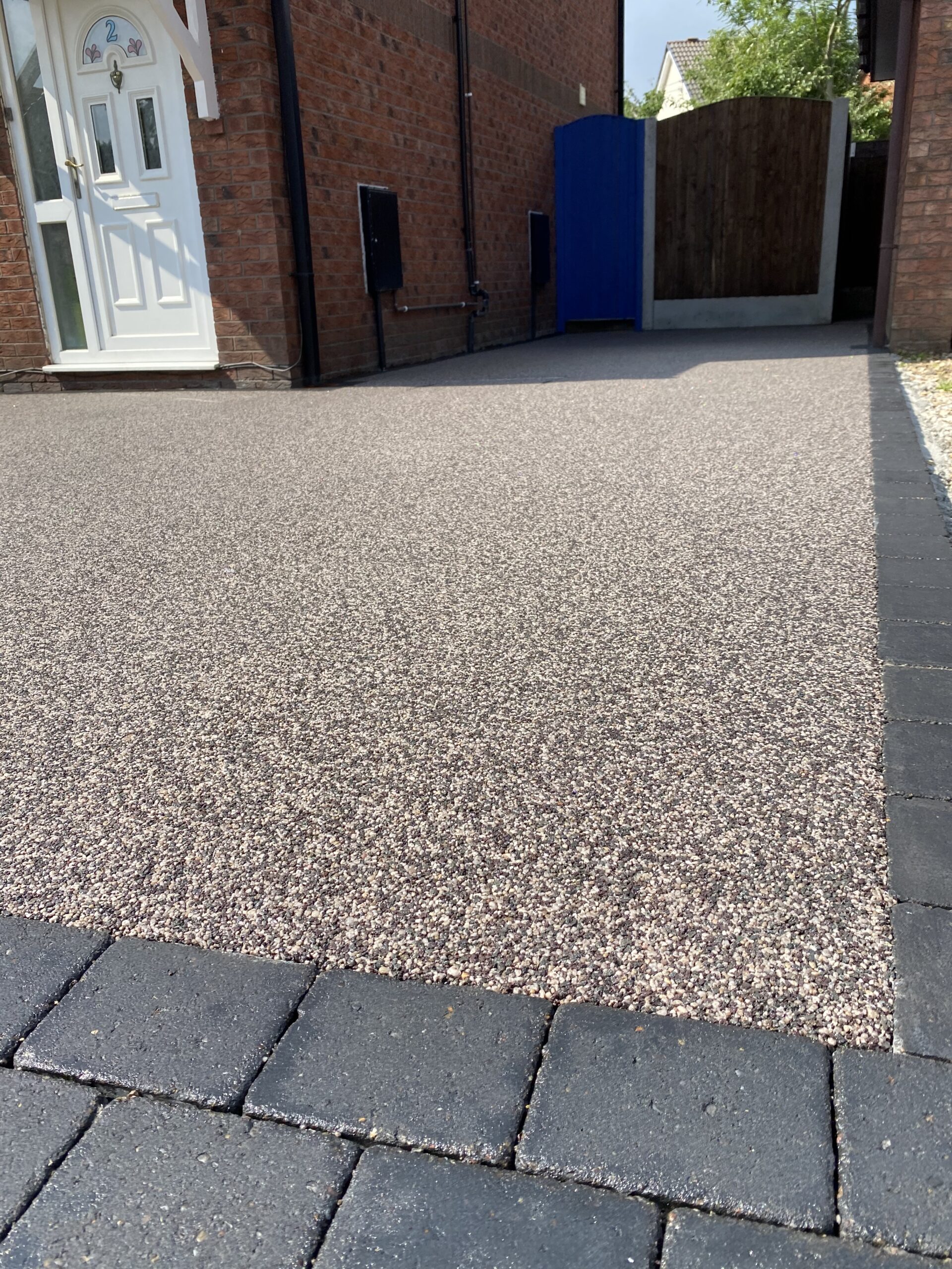 Heather resin bound driveway with glitter completed in Droylsden