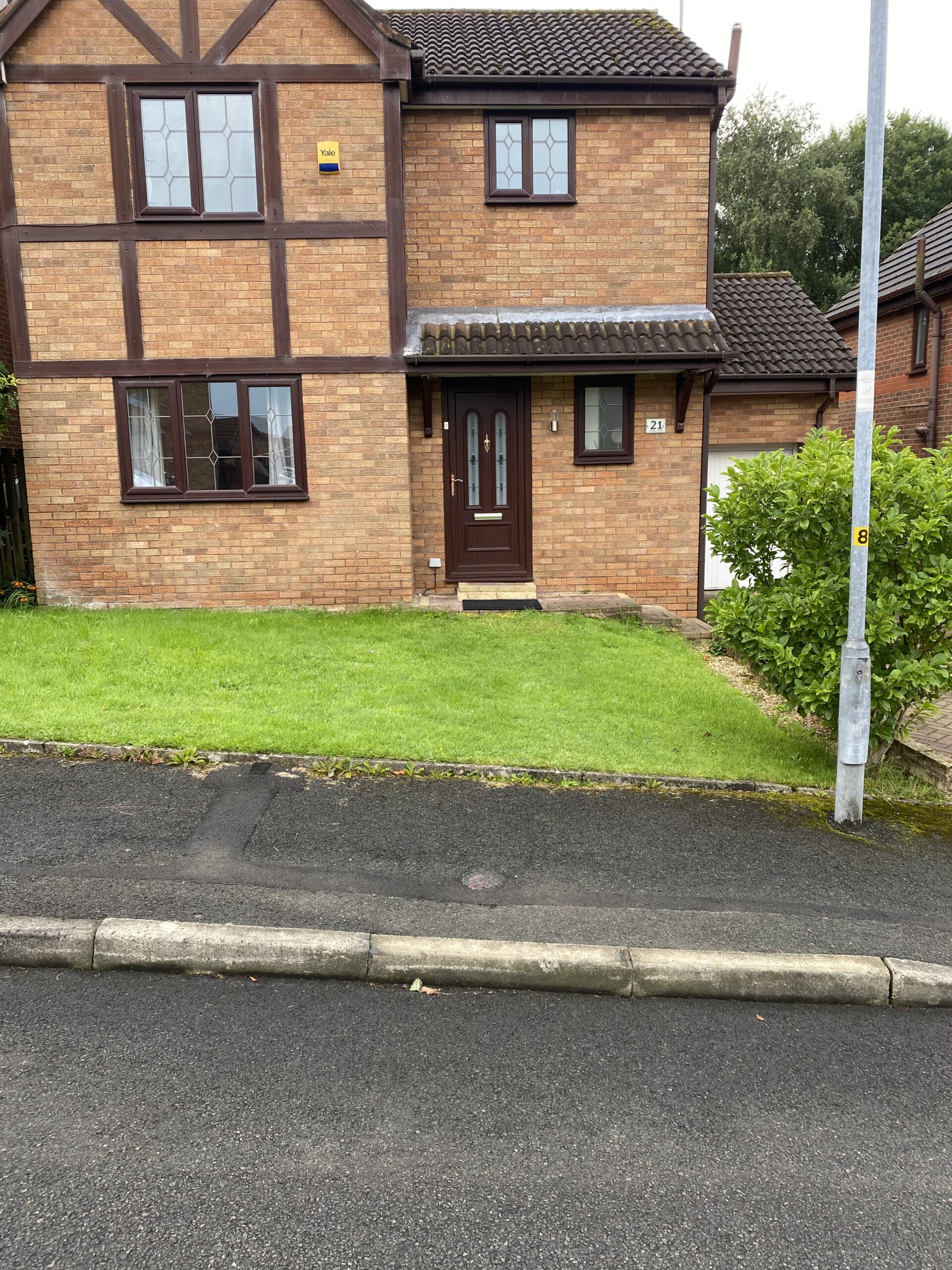 Front garden in Hyde before conversion as part of the resin driveway project