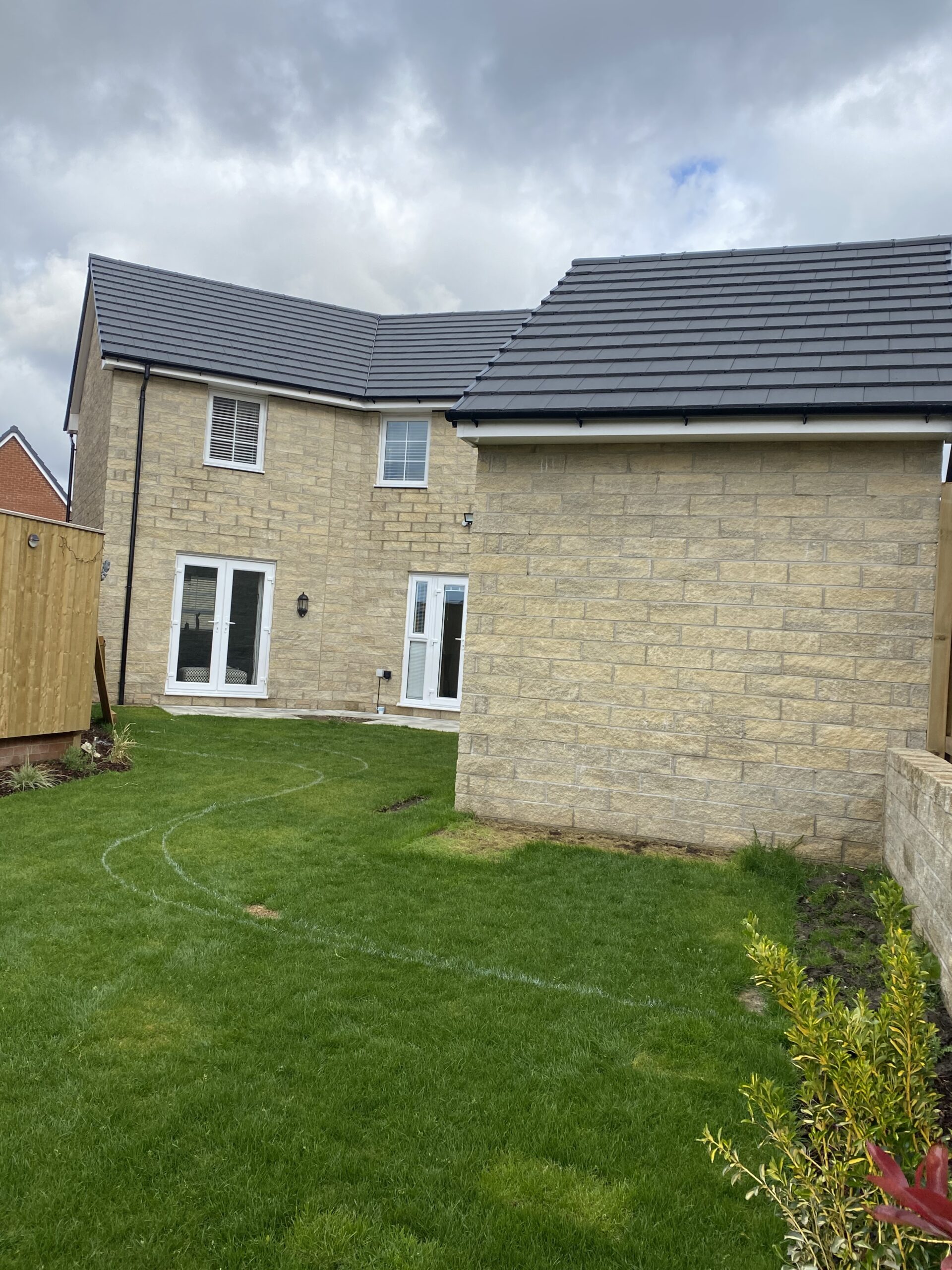 Hattersley garden before resin patio installation